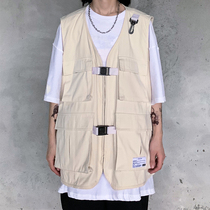 Multi-pocket tooling tactical waistcoat 2021 new functional vest coat loose Joker coat women ins tide