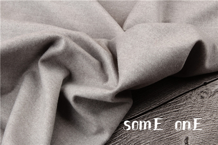 Phần mỏng len hai mặt len ​​len màu rắn giả vải len mỏng Quần áo cashmere mỏng vải DIY - Vải vải tự làm thun cotton 4 chiều