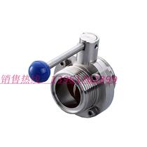 Special 316L 304 stainless steel sanitary grade food grade ISO external thread butterfly valve 51 57 63 76