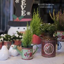 Fall in love with garden) grocery home decoration Christmas series retro stickers wrought iron flower plant