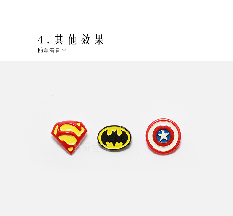 Captain America Shield Trâm Siêu nhân Phụ kiện Huy hiệu Thời trang Châu Âu và Mỹ Batman Phụ kiện trẻ em dễ thương Phần thưởng hoa cài áo đẹp