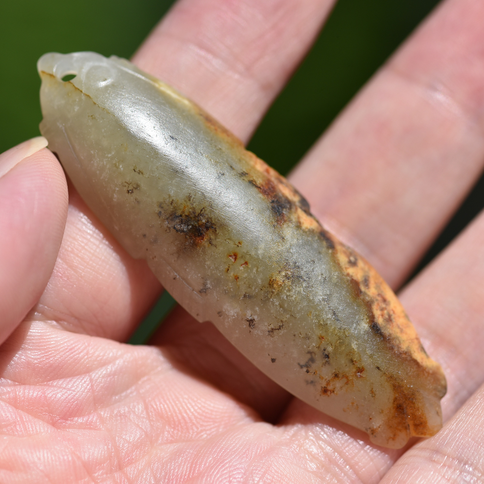 古玉老玉高古玉商代和田玉籽玉玉鸟形佩