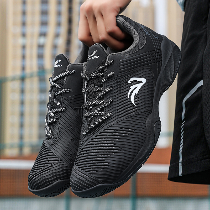 Black Tennis Shoes, Hard Court Mesh Surface, Suitable for Men and Women, Climbing-Friendly, Genuine, Stable Support Tennis Shoes, for Young Students, Dark Blue