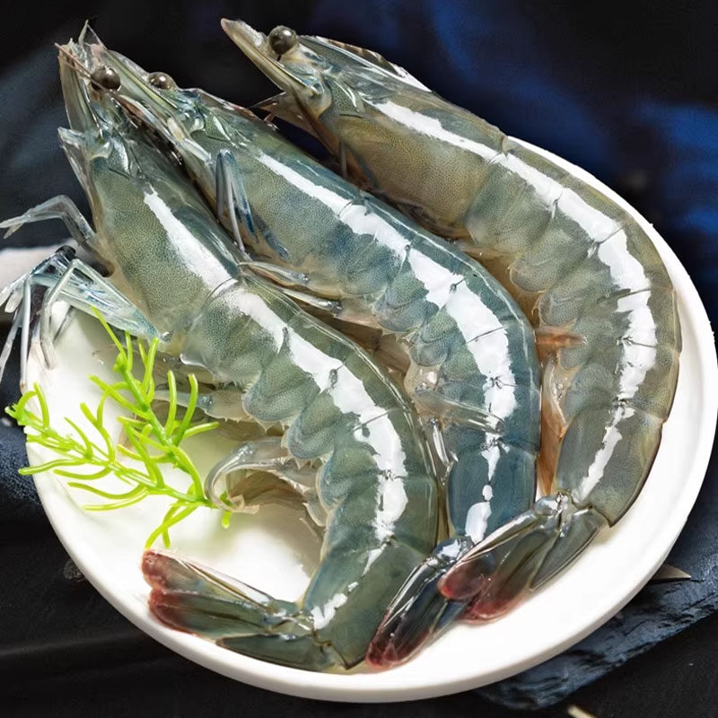 特大青岛大虾南美白对虾厄瓜多尔盐冻大虾净重无冰30/40海虾