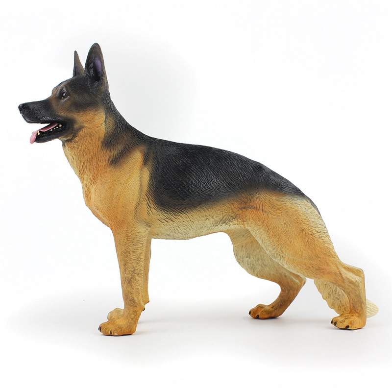 Mô phỏng động vật mô hình con chó đồ chơi Demu trang trí con chó cưng chó sói lớn Chó chăn cừu Đức đen trở lại - Đồ chơi gia đình
