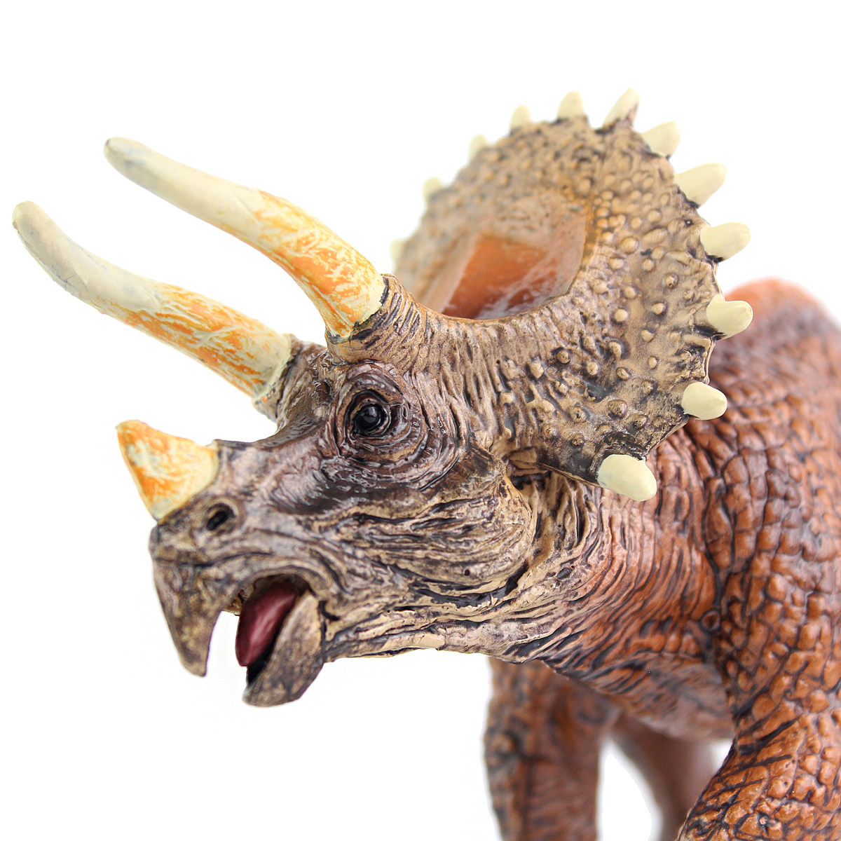 Boutique Jurassic simulation dinosaur toy Triceratops Plastic solid animal model boy gift