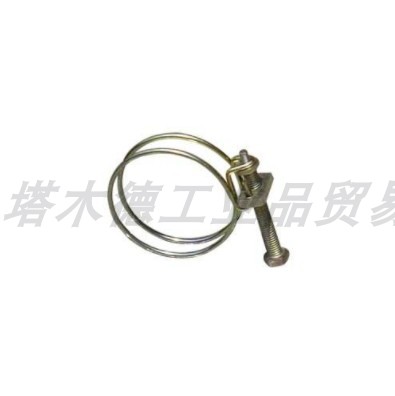双钢丝喉箍适用于工业管路固定 强力金属抱箍与橡胶管卡箍