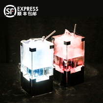Acrylic restaurant purring Cup KTV creative personality dry ice cocktail Cup shelf bar glowing base Light Cup