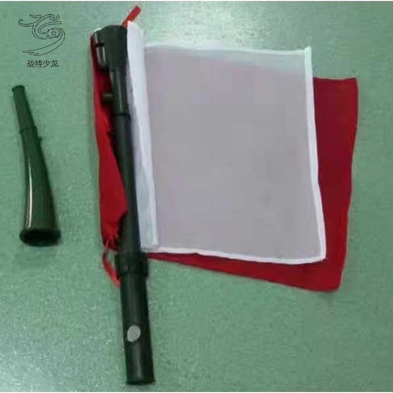 Red White Command Banner Training Bicolor Command Banner With Horn Yellow Hand Flag Signal Banner-Taobao