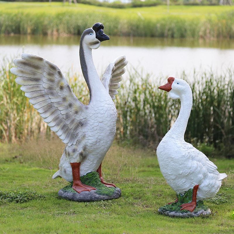 2026年户外庭院如何选择可爱精致的仿真鹅鸭子摆件？