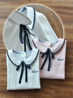 Áo thun bé gái mùa xuân và mùa thu trẻ em cotton dài tay 2019 mới cho bé gái cổ áo búp bê lớn shop đồ trẻ em