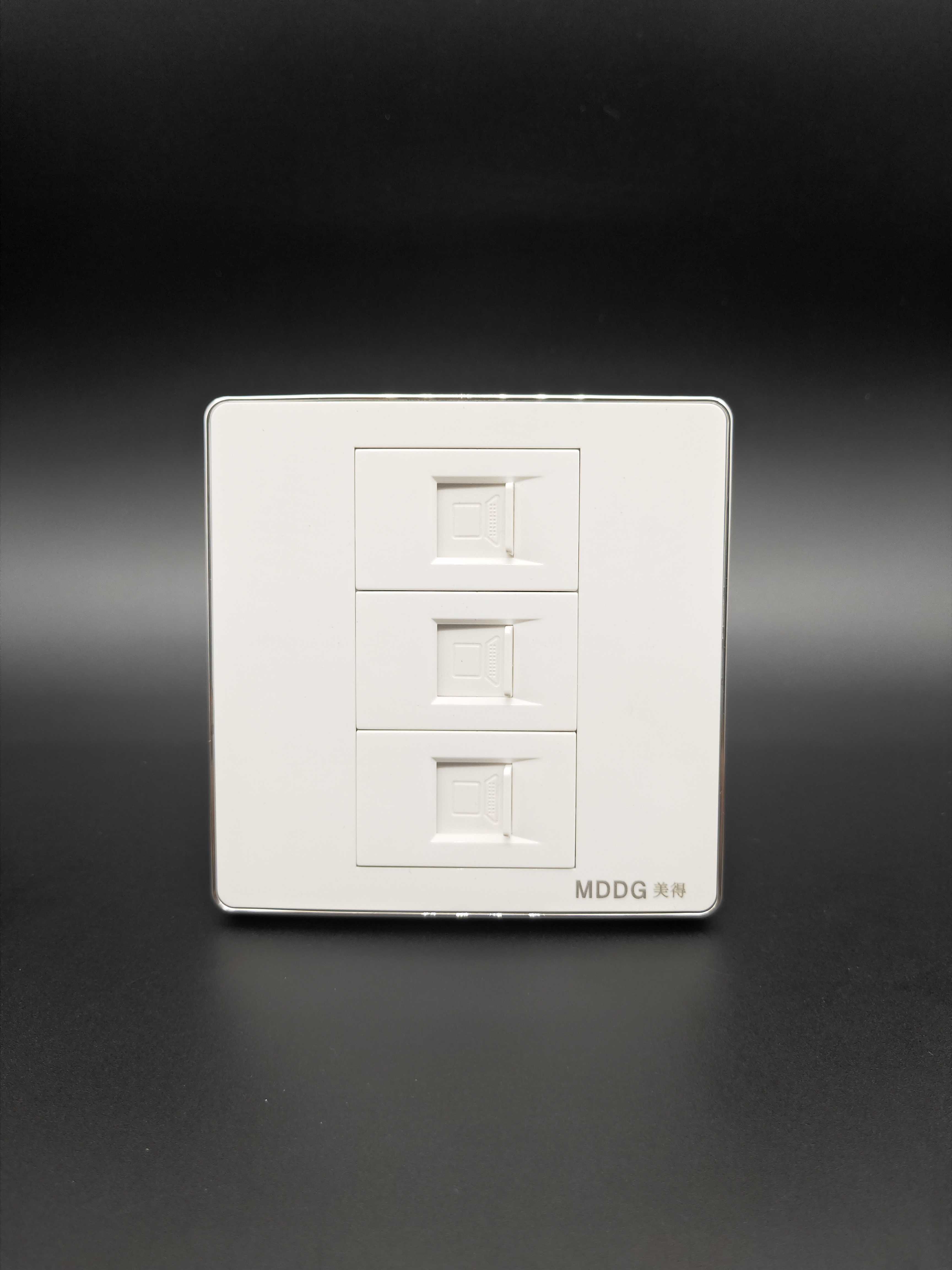 Three-port free network line socket panel 3-bit computer socket three-port network panel 86 type network module MDDG