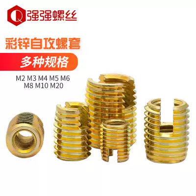Galvanized fast-pin steel 302 type self-tapping slotted screw sleeve thread sheath self-tapping M2M3M4M5M6M810M12