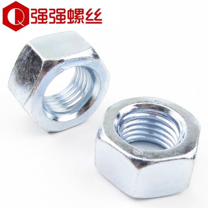 GB6170 plated blue white zinc nut 8 grade hexagonal nut hexagonal nut screw cap M5M6M8M10M12M14M16
