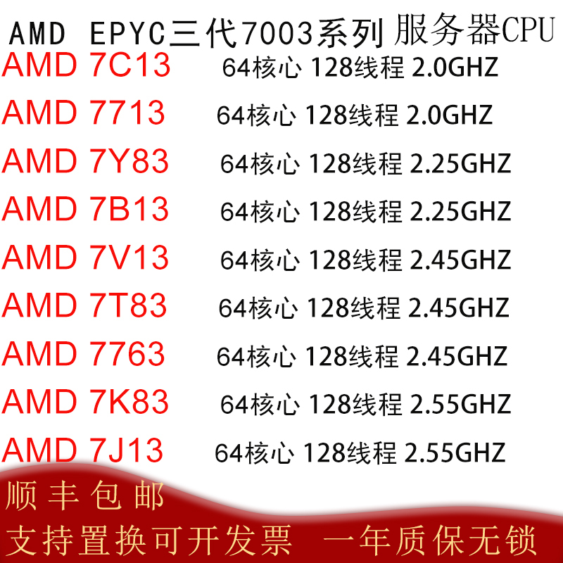 Amd7C13 77137Y83 7B13 7V13 7t83 7763 7K83 7J13 7W83 Server Cpu Amd7C13 77137Y83 7B13 7V13 7t83 7763 7K83 7J13 7W83 Server Cpu