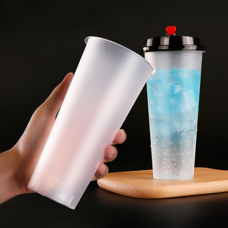 90 caliber disposable milk tea cup thickened beverage cup Juice cup packing cup Injection cup custom printed logo with lid