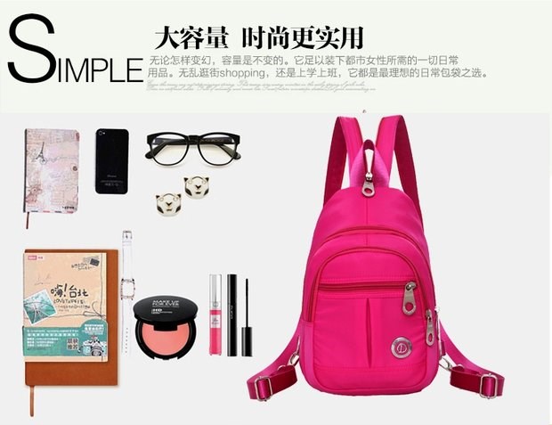 Ba lô mini không thấm nước du lịch nữ ba lô Xác ướp ba lô vải thủy triều nhẹ nylon túi đôi sử dụng balo nữ thời trang