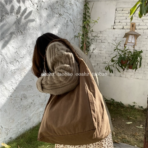 Дизайнерская универсальная сумка на одно плечо, шоппер, тканевый мешок, Южная Корея