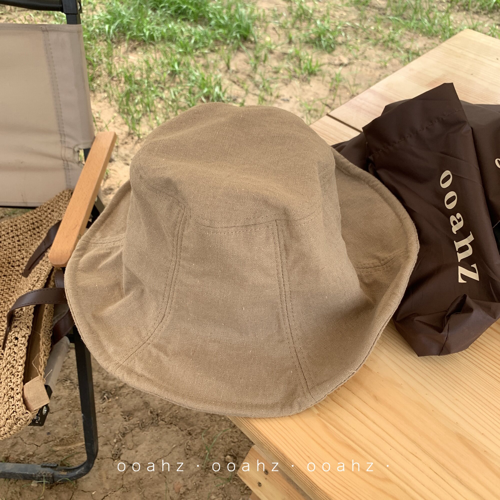 (Berlin street alley) Heavy work deposit ~ round face suitable hat day series fisherman hat wide brim cotton linen sun hat