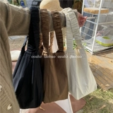 Дизайнерская универсальная сумка на одно плечо, шоппер, тканевый мешок, Южная Корея