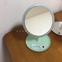 ooaez makeup mirror LED makeup mirror with lamp desktop rechargeable dressing mirror girl portable mirror table lamp