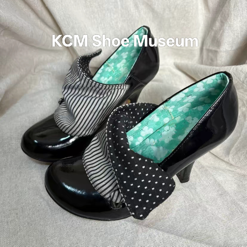 Cowhide Version ~ Polka Dot Striped Flip-Top Patchwork Elegant Mary Jane Shoes for Women, Retro Style High Heels, Shallow Mouth Single Shoes for Women Cowhide Version ~ Polka Dot Striped Flip-Top Patchwork Elegant Mary Jane Shoes for Women, Retro Style High Heels, Shallow Mouth Single Shoes for Women