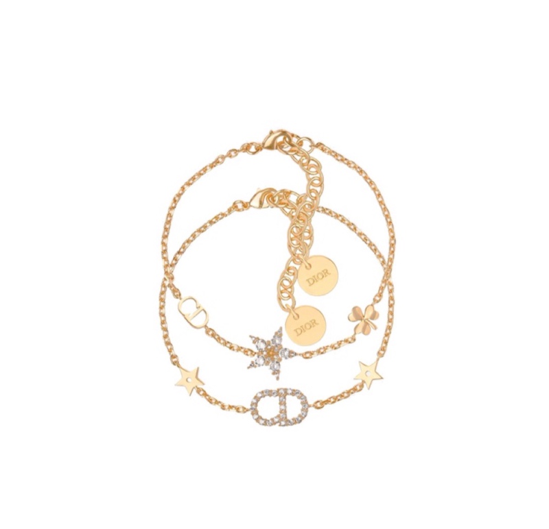 Domestic In-Stock Dior Clair D Lune Gold-Plated Bracelet Set for Women, Gold Color Domestic In-Stock Dior Clair D Lune Gold-Plated Bracelet Set for Women, Gold Color