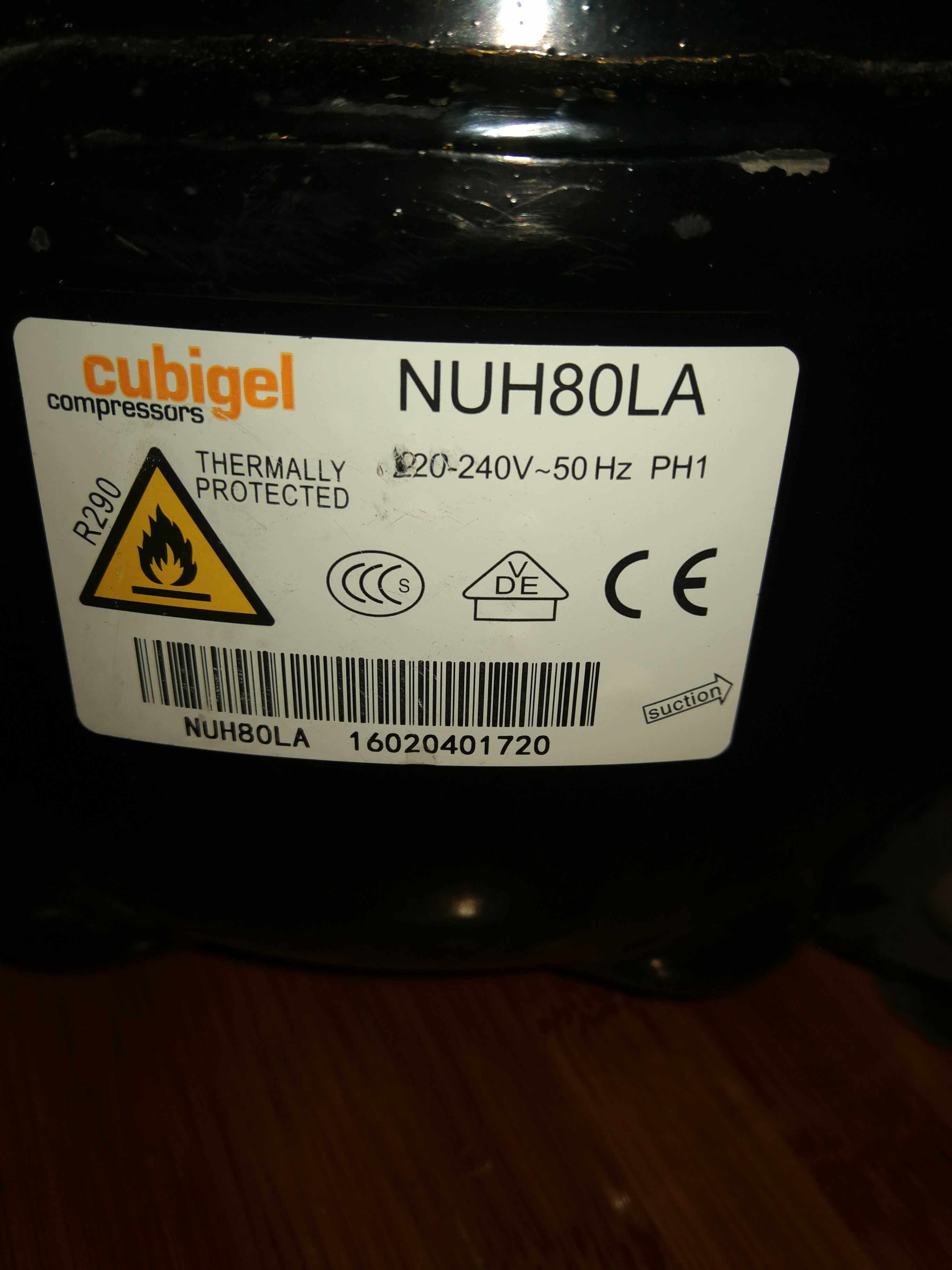 Brand new original Coolbeach NUH80LA freezer compressor 290 refrigerant warranty for one year