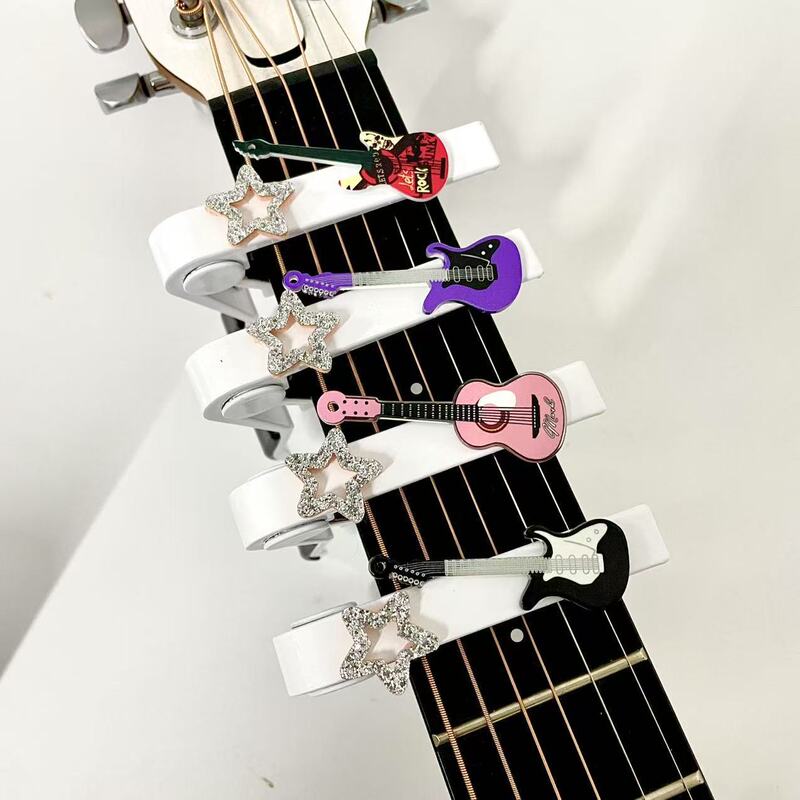 High-End Metal Original Folk Acoustic Guitar Translation Clip Sound Clip Ukulele Electric Guitar Capo Cute