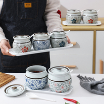 Ceramic seasoning jar Seasoning Jar Suit Salt Jars Domestic Pig Oil Jars Chili Oil Jars KITCHEN MEAT OIL JARS