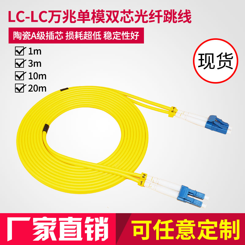 LC-LC single mode fiber jumper double core 3 0mm tail fiber light drill into the user telecom class customizable fiber optic line