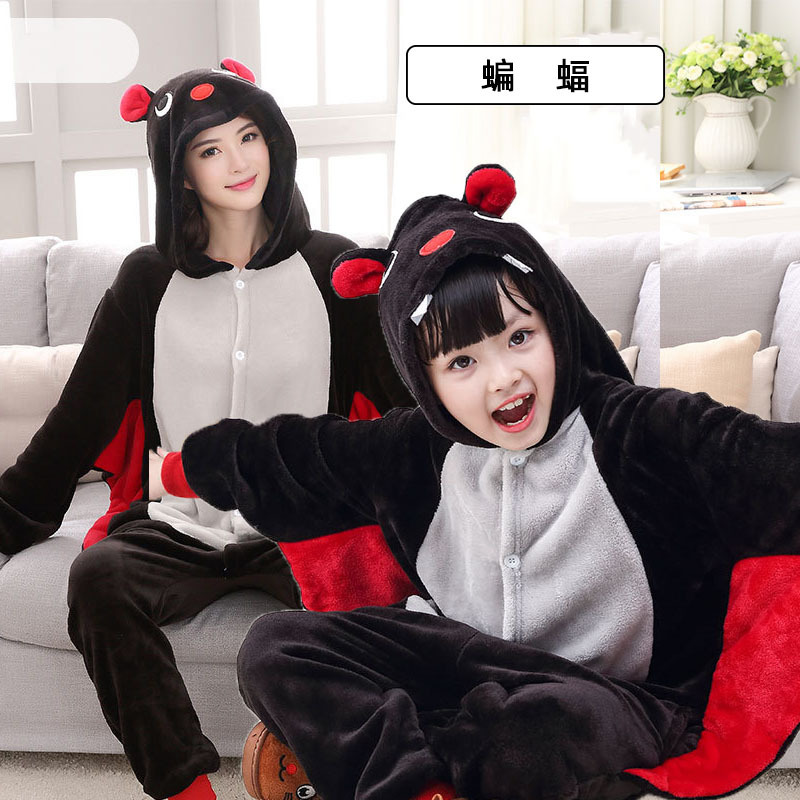 Bat Costume One-Piece Pajamas Cartoon Male and Female Couple Children Black Parent-Child Stage Drama Party Halloween Bat Costume One-Piece Pajamas Cartoon Male and Female Couple Children Black Parent-Child Stage Drama Party Halloween
