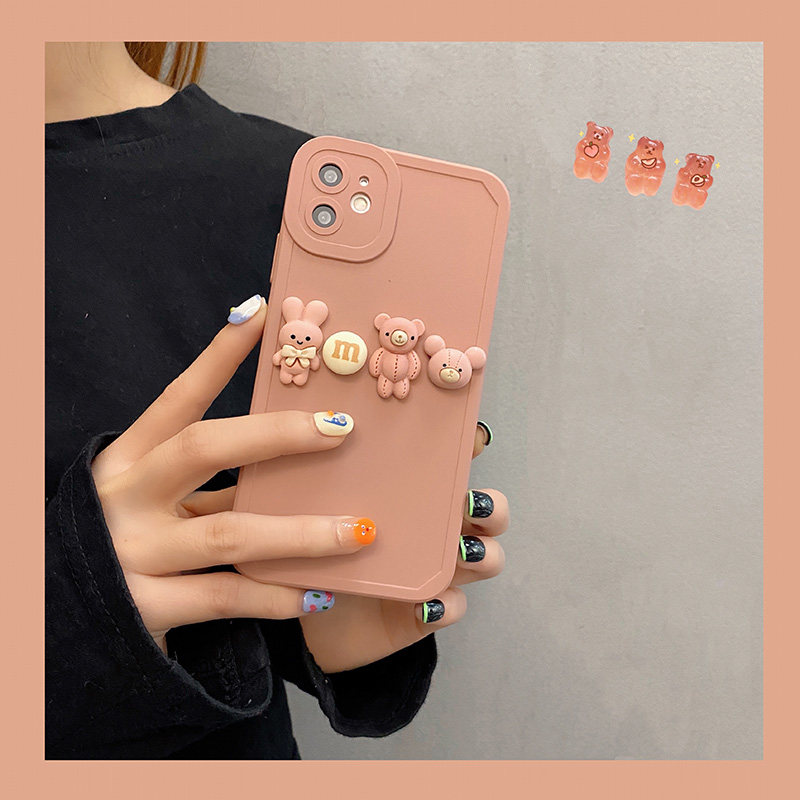 Candy bear red rice k40 mobile phone case new millet red rice k30 silicone k20pro anti-fall cover redmi all-inclusive edge k30pro soft shell K20 niche ins style female k