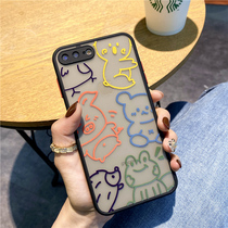 Apple 7plus mobile phone shell all-inclusive anti-fall iPhone8 cartoon animal 8plus frosted silicone apple se men and women 6s plus personality creative iphone6s