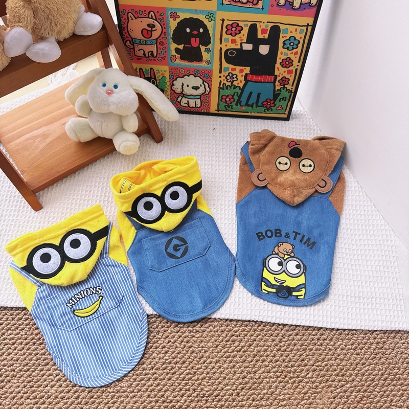 Japanese-Style Pet Dog Minion Vest Sweatshirt for Teddy, Bichon, Schnauzer, Small and Medium-Sized Dogs