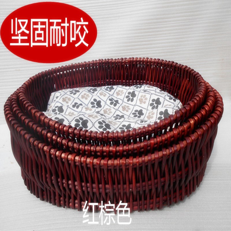 Rattan kennel dog house willow kennel dog tent large, small and medium-sized teddy kennel four seasons universal detachable