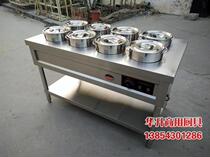 Stainless Steel Insulated Congee Car Soup Barrel Car Commercial Electric Heating Porridge Table Insulated Soup Desk Dining Desk Cabinet Fast Food Cart