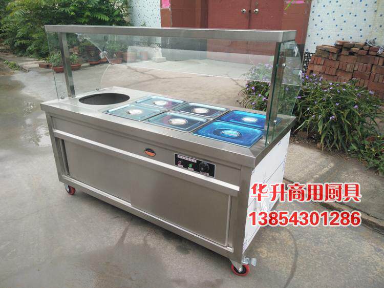 Commercial Stainless Steel Sales Dining Car Electric Heat Insulation Sales Dinner Table Insulation Soup Pool Fast Food Truck Congee Water Sale Table