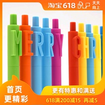 KACO36 color colorful letter gel pen 0 5mm black core candy color creative press pen for boys and girls