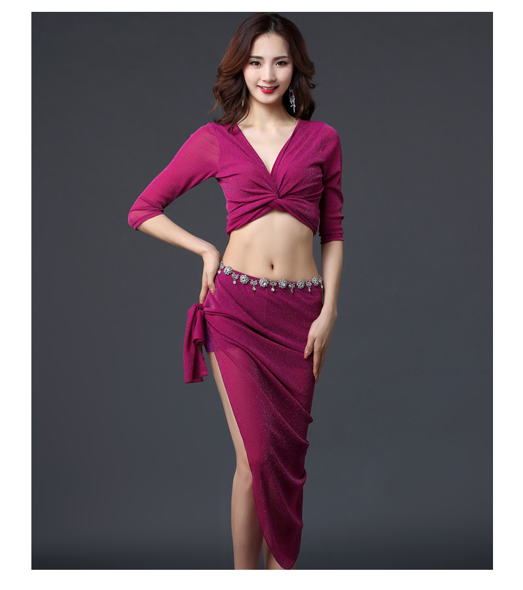Trang phục múa bụng nữ trang phục tập luyện gợi cảm 2019 mới set trang phục múa phương Đông cho người mới bắt đầu biểu diễn trang phục cao cấp - Khiêu vũ / Thể dục nhịp điệu / Thể dục dụng cụ giày khiêu vũ mới nhất