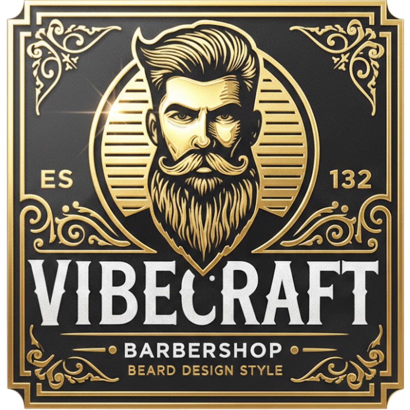 VibeCraft老派理容社的LOGO