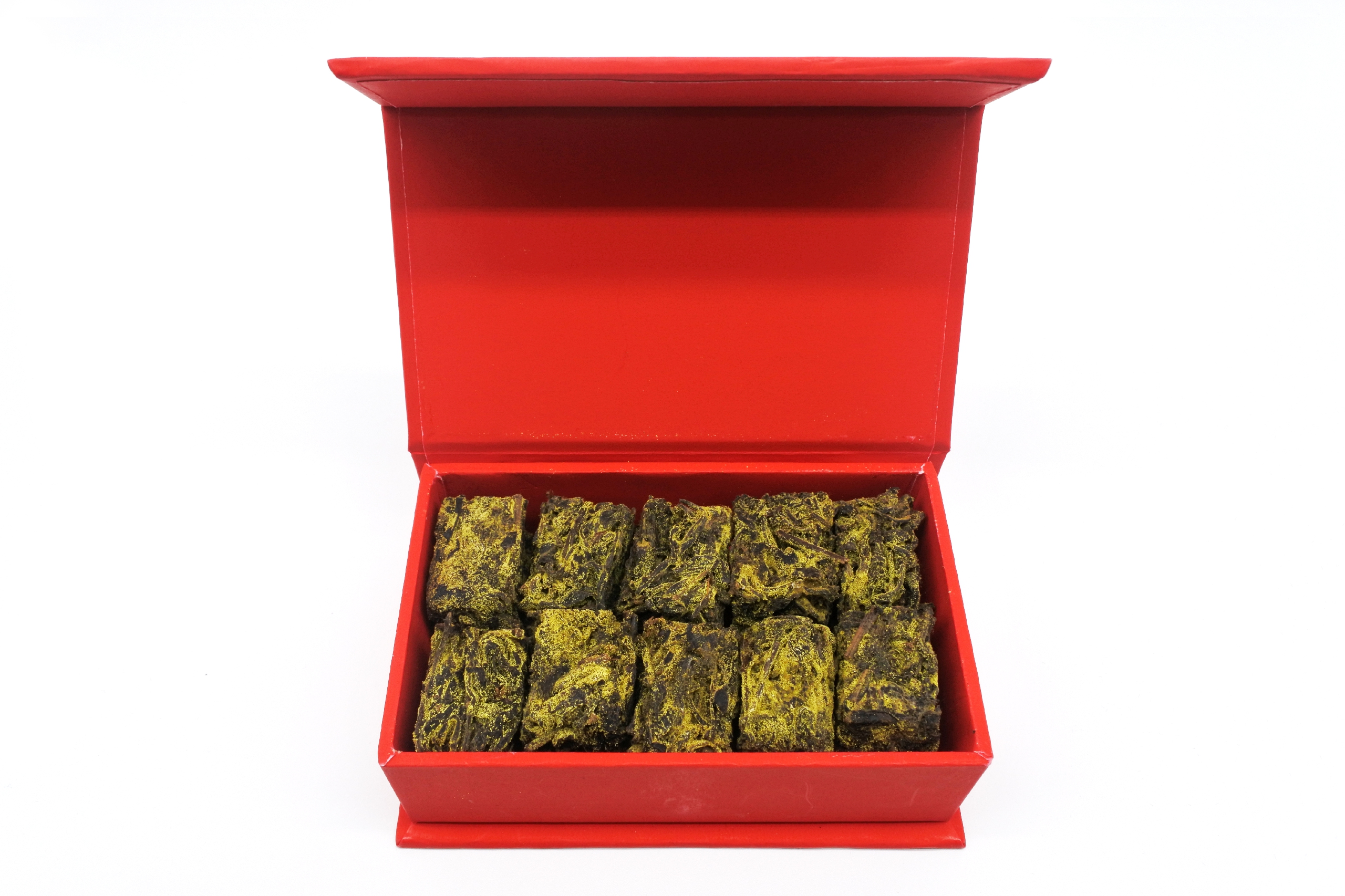 【北极宫】金花黑茯茶·小金片，天地礼品盒 中铁盒，150克（50克×3）