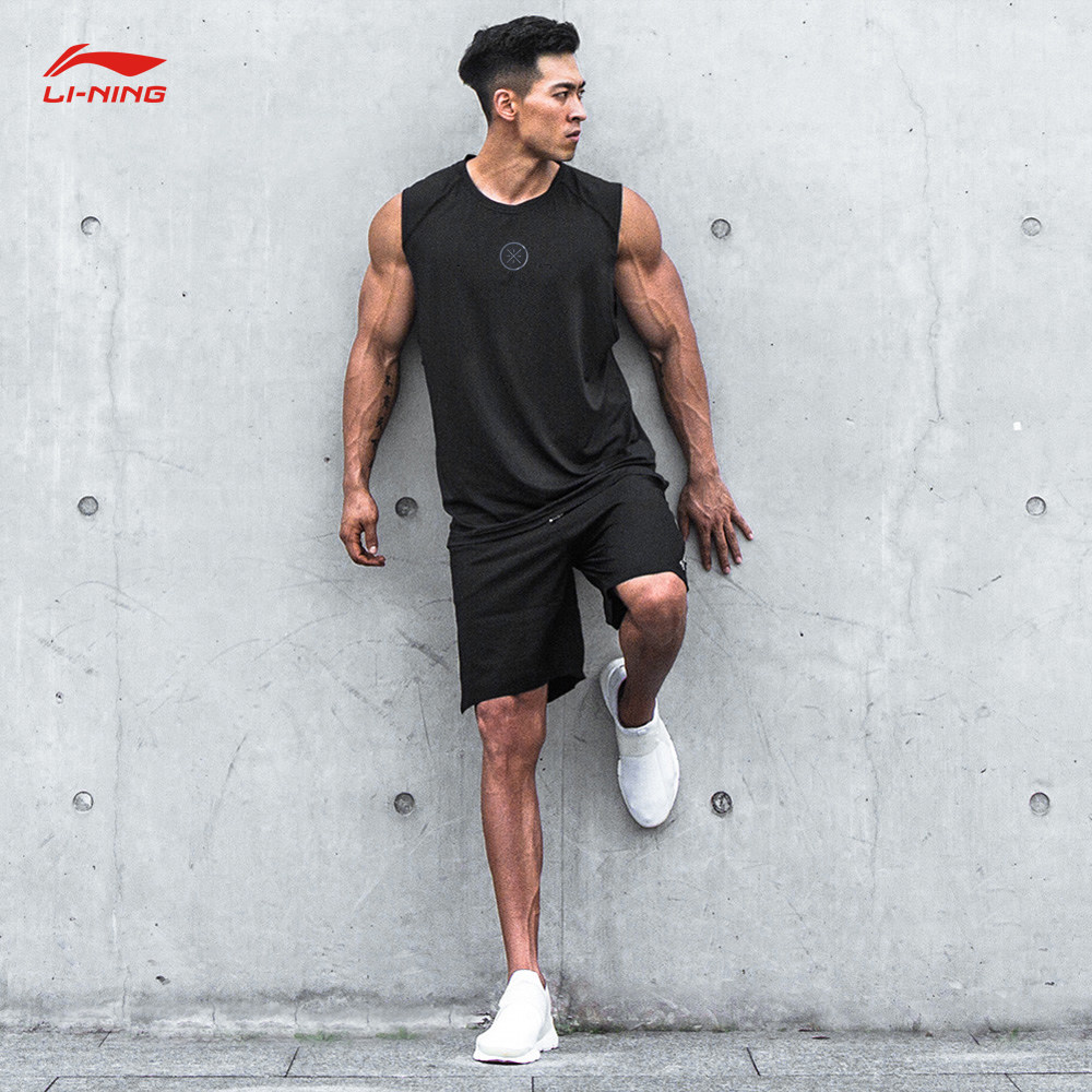 Li ning vest men 2021 new Wade road quick-drying pullover sleeveless top summer knitted thin sportswear