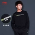 Li Ning áo len thể thao nam mới bóng rổ loạt áo thun dài tay cổ tròn áo thể thao dệt kim nam Thể thao lông cừu / jumper