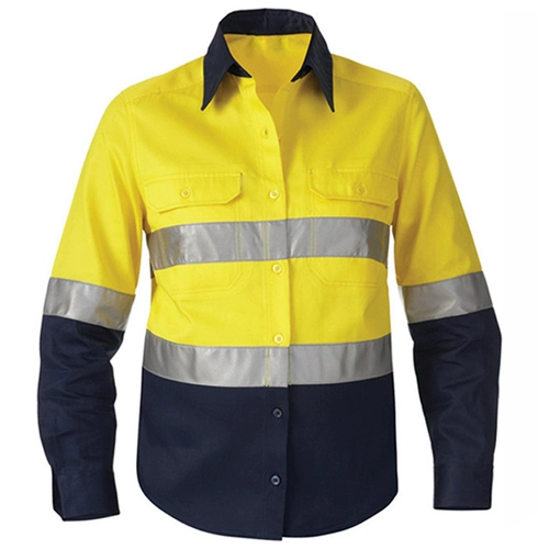 Хлопковая светоотражающая рубашка для работы, износостойкий безопасный лонгслив