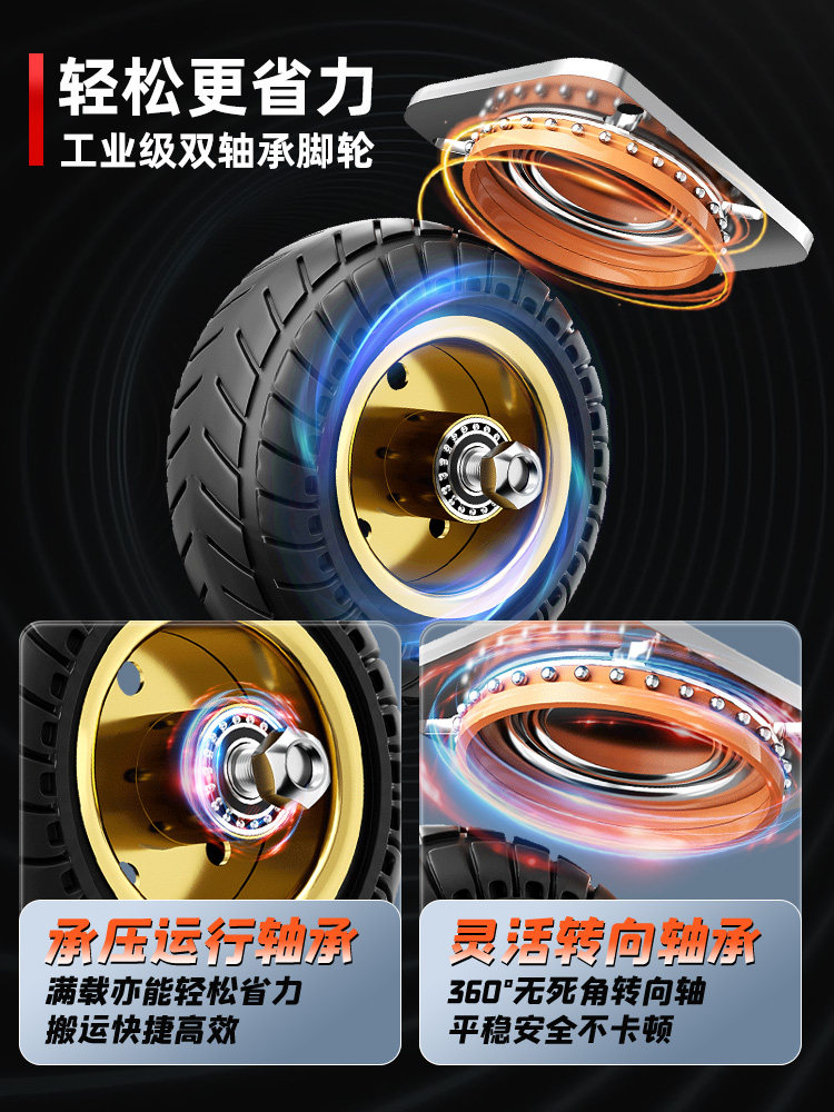 Handcart for Carrying Goods, Steel Plate Trolley, Hand-Pushed Cart, Transport Cart, Household Flatbed Cart, Portable Folding Cart, Hand-Pulled Cart