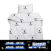 AL Non-returnable▲ Sweden (Tellkiddo)fresh cute and childlike childrens bed bedding set spot