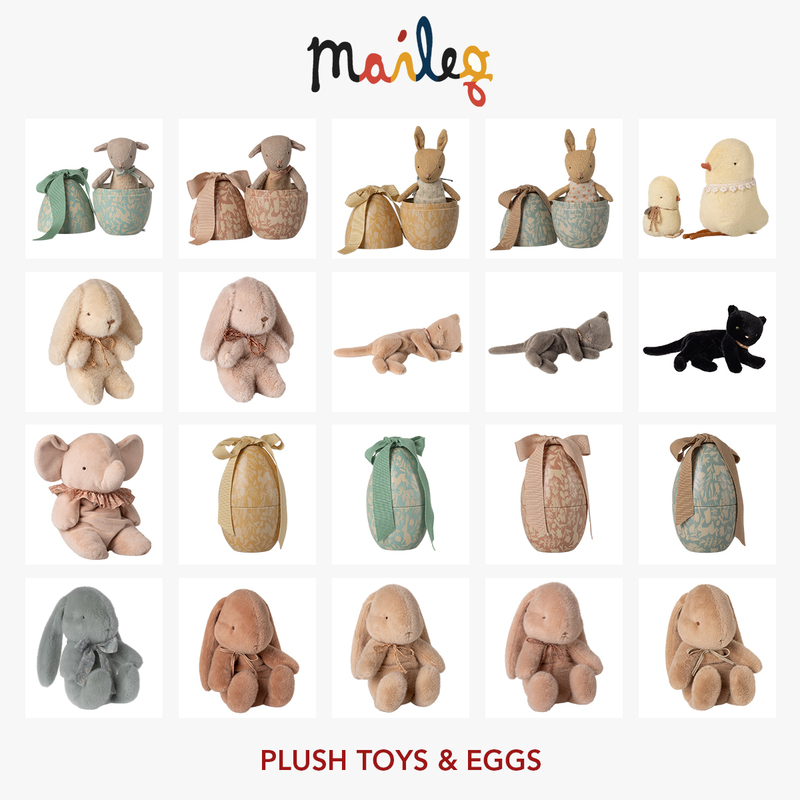 ▲ Easter Eggs | Danish Maileg Soft and Adorable Plush Toys of Chicks, Rabbits, and Cats | Gifts