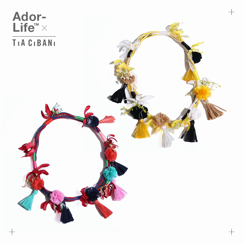 ・New spot American Tia Cibani Kids Stereo Flower Decoration Necklace Writing True Vacation