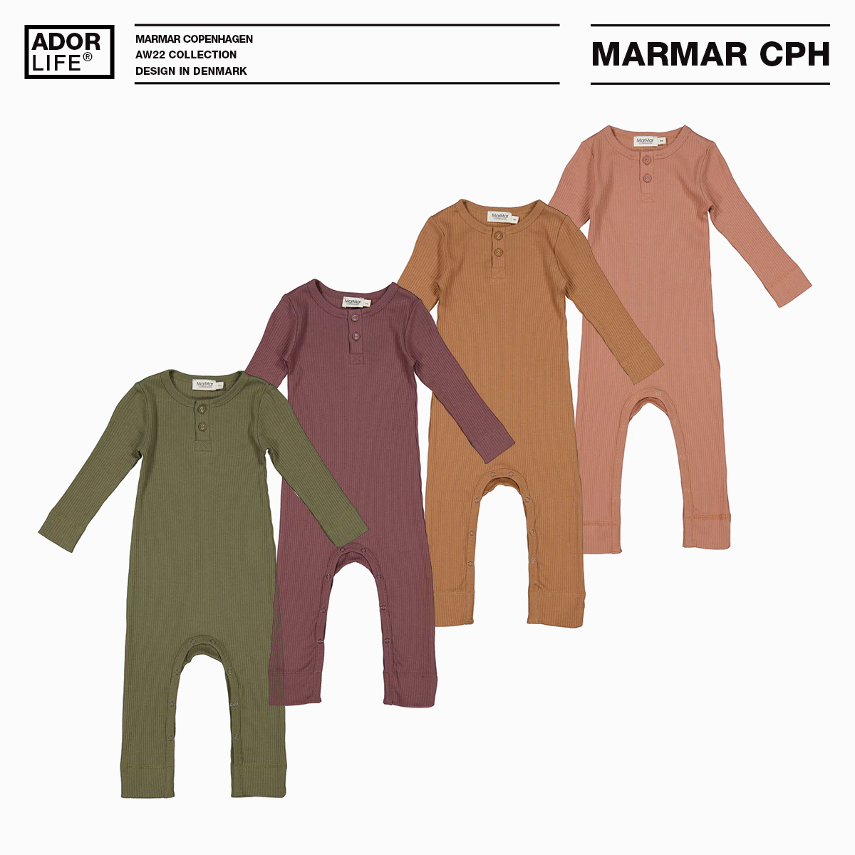 ・Marmar Copenhagen newborn child soft skin long sleeve connected clothes spot